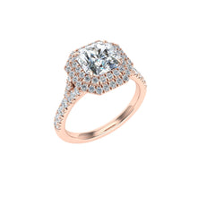 Load image into Gallery viewer, The Phoebe -Asscher Cut Double Halo Ring