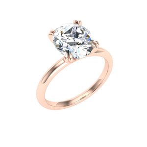 The Elora - Double Claw Oval Cut Ring