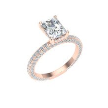 Load image into Gallery viewer, The Quinn - Radiant Cut Micro Pavé Ring