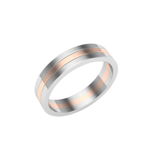 The Kyle - White and Rose Gold Combination Band