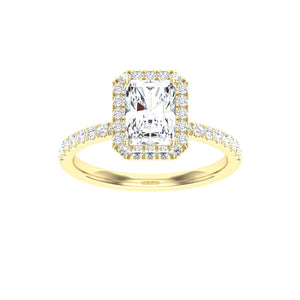 The Alice - Radiant Cut Halo Ring