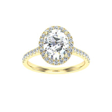 Load image into Gallery viewer, The Bianca - Oval Cut Halo Ring