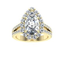Load image into Gallery viewer, The Isla - Pear Cut Halo Ring