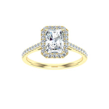 Load image into Gallery viewer, The Harmony- Radiant Cut Halo Ring