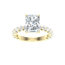 Load image into Gallery viewer, The Ciara - Radiant Cut Hidden Halo Ring