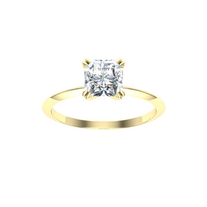 The River - Double Claw Asscher Ring