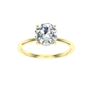 The Selina - Round Cut Hidden Halo Ring
