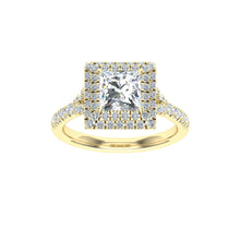 Load image into Gallery viewer, The Thea- Radiant Cut Double Halo Ring