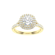 Load image into Gallery viewer, The Jess - Cushion Cut Double Halo Ring
