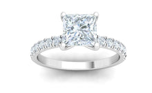 Load image into Gallery viewer, The Princess - Princess Cut Half Eternity Ring
