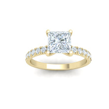 Load image into Gallery viewer, The Princess - Princess Cut Half Eternity Ring