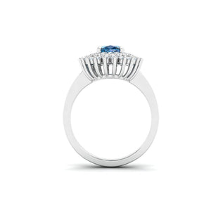 The Kendra - Sapphire Double Halo Ring
