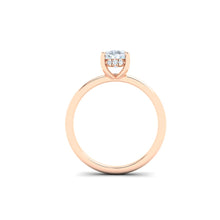 Load image into Gallery viewer, The Nicky - Oval Cut Hidden Halo Ring