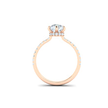Load image into Gallery viewer, The Bella - Round Cut Hidden Halo Ring