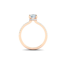 Load image into Gallery viewer, The Hannah - Cushion Cut Hidden Halo Ring