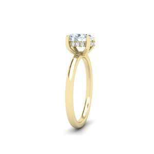 The Nicky - Oval Cut Hidden Halo Ring