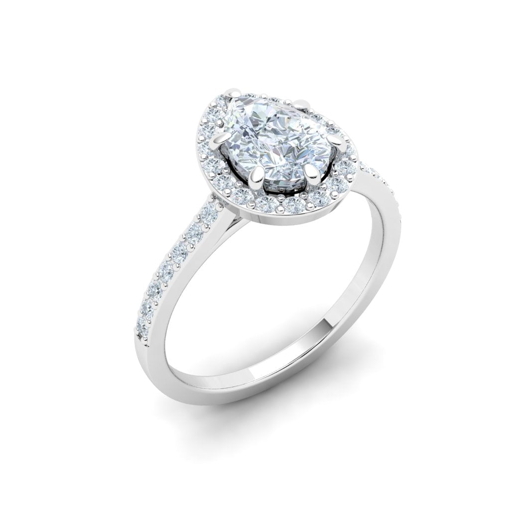 Half pave ring hot sale