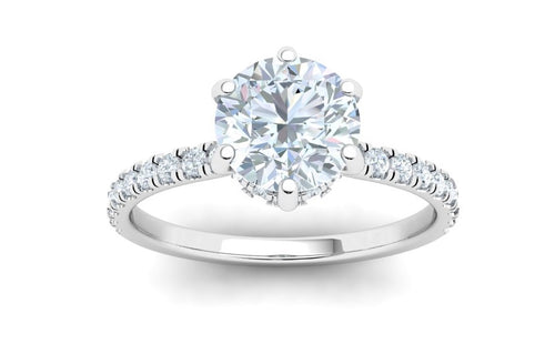 The Bella - Round Cut Hidden Halo Ring