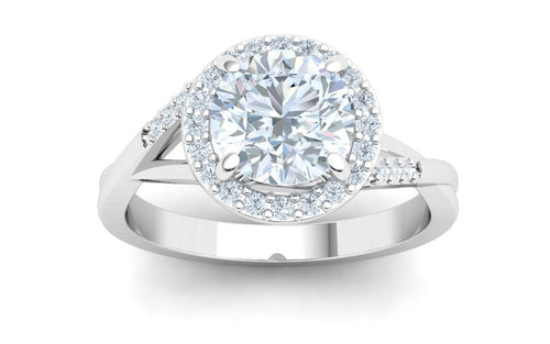 The Beatrice - Round Cut Halo Ring
