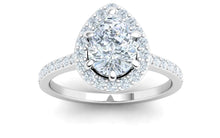 Load image into Gallery viewer, The Ella - Pear Cut Half Eternity Pavé Ring