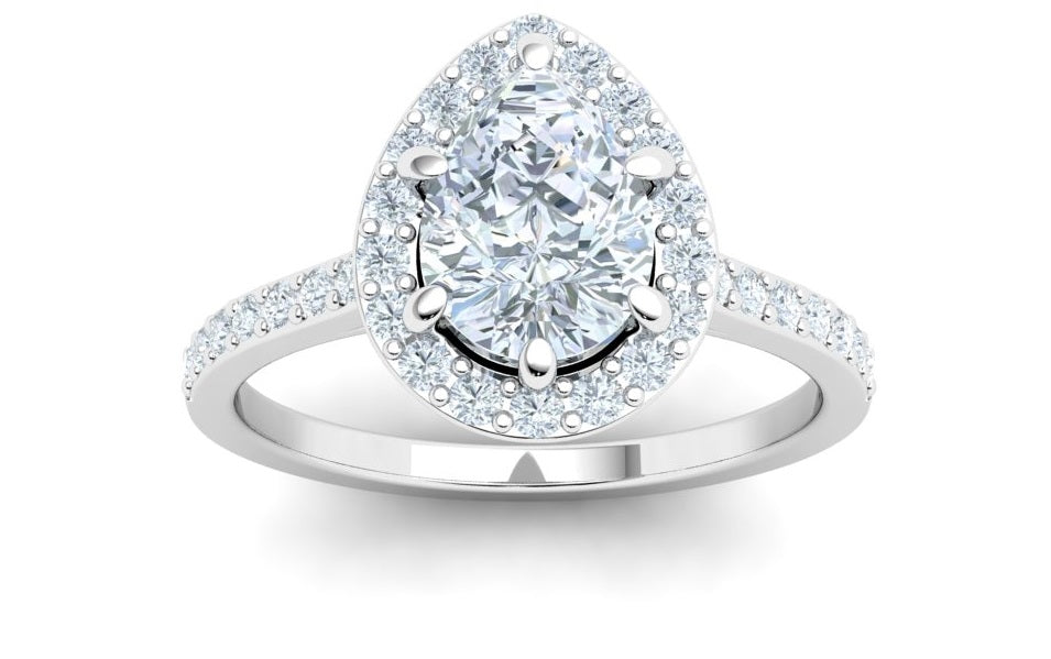 Pear on sale pave ring