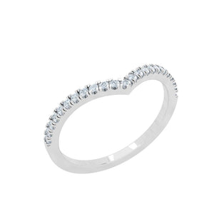The Brit - Scalloped Half Eternity Band