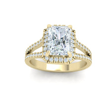 Load image into Gallery viewer, The Duchess - Radiant Cut with Halo Ring