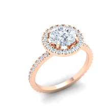 Load image into Gallery viewer, The Chloé - Round Cut Half Eternity Pavé Ring