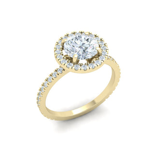The Chloé - Round Cut Half Eternity Pavé Ring