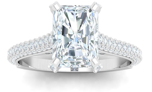 The Tanu - Radiant Cut Micro Pavé Ring