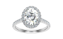 Load image into Gallery viewer, The Bianca - Oval Cut Halo Ring