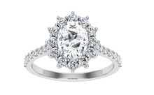 Load image into Gallery viewer, The Lainey - Oval Cut Halo Ring