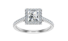 Load image into Gallery viewer, The Charlie - Princess Cut Halo Ring