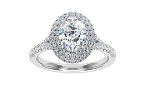 The Tessa - Oval Cut Double Halo Ring