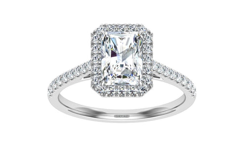 The Harmony- Radiant Cut Halo Ring