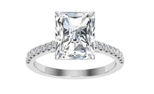 Load image into Gallery viewer, The Cassie - Radiant Cut Hidden Halo Ring