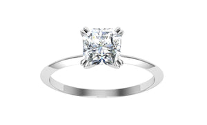The River - Double Claw Asscher Ring