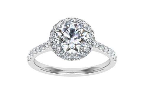 The Rose - Round Cut Halo Ring