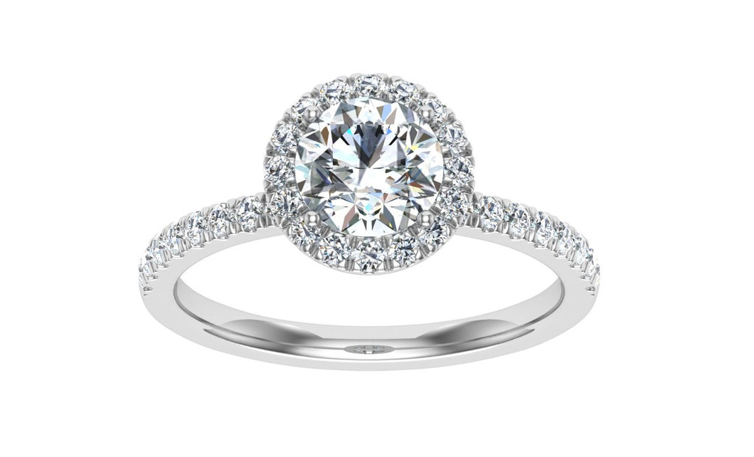 The Bailey -  Round Cut Halo Ring