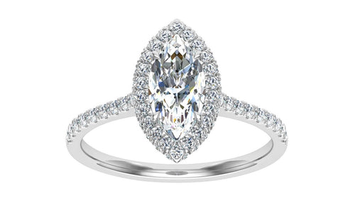 The Jacqueline - Marquise Cut Halo Ring