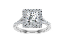 Load image into Gallery viewer, The Thea- Radiant Cut Double Halo Ring