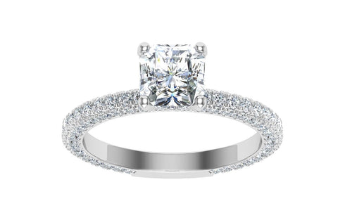 The Sadie - Asscher Cut Micro Pavé Ring