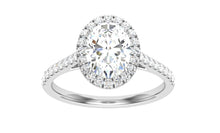 Load image into Gallery viewer, The Krista - Oval Cut Halo Ring