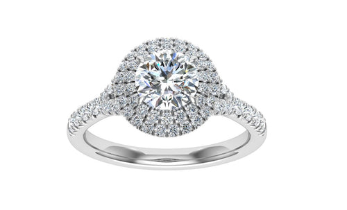 The Kiara - Round Cut Double Halo Ring