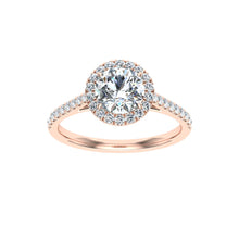 Load image into Gallery viewer, The Juliette - Round Cut Halo Ring