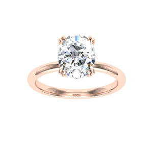 The Elora - Double Claw Oval Cut Ring