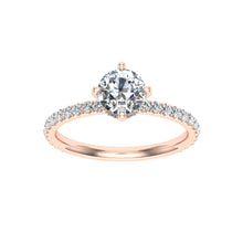 Load image into Gallery viewer, The Capri - Round Cut Compass Prong Ring