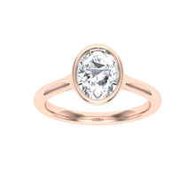 Load image into Gallery viewer, The Maya - Oval Cut Bezel Solitaire Ring