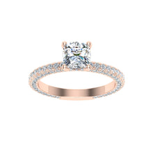 Load image into Gallery viewer, The Piper - Cushion Cut Micro Pavé Ring