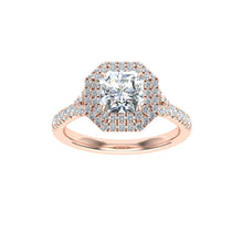 Load image into Gallery viewer, The Phoebe -Asscher Cut Double Halo Ring